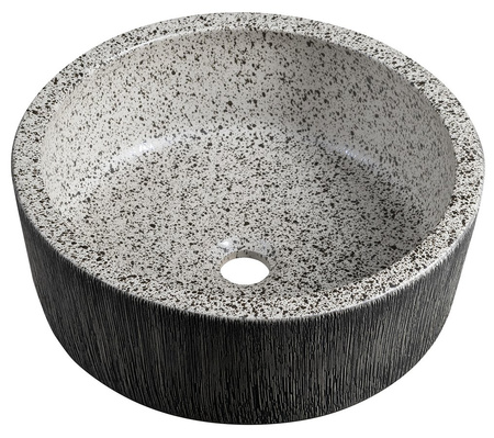 PRIORI umywalka ceramiczna nablatowa, średnica 41cm, granit