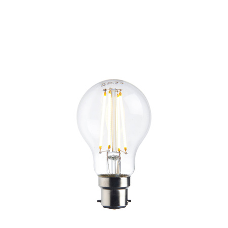 Żarówka LED – przezroczysta, B22 GLS, 115 K, 6 × 6 × 10,3 cm