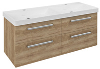 THEIA Szafka umywalkowa 116x50x44,2cm, 4 szuflady, dąb Alabama