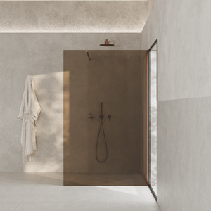 Ścianka prysznicowa COMO Wall - brązowy / 110 cm / miedź szczotkowana