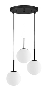 NOWOCZESNA POTRÓJNA LAMPA CZARNA FREDICA W3