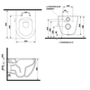 INFINITY CLEANWASH WC wiszące, z dyszą bidetową i zaworem, Rimless, 36,5x53cm, biały