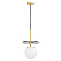 NOWOCZESNA LAMPA WISZĄCA CZARNO-MOSIĘŻNA DALTONA W1