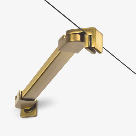 Parawan nawannowy NESTA GOLD BRUSHED 1D L 120x150 czyste 6mm Active Shield 2.0