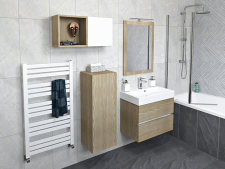ESPACE szafka 35x94x32cm, 1 drzwiczki, lewa/prawa, dąb srebrny