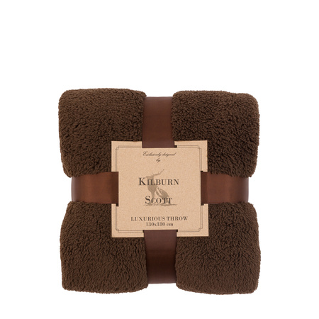 Teddy Fleece Throw Chocolate 1300x1800mm