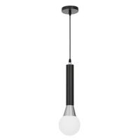 NOWOCZESNA LAMPA WISZĄCA CZARNO-CHROMOWANA FOLINO W1