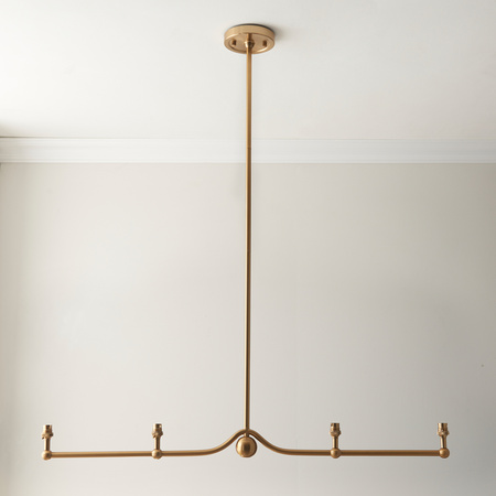 Santiago 4 Pendant Light Fitting Brushed Brass