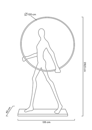 MOOSEE lampa podłogowa HUMAN ROUND        włókno szklane