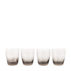 Swirl Tumbler Glass Smoked Grey (4pk) 85x85x97mm