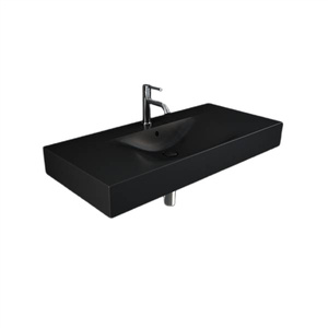 DES Umywalka podwiesz.nablat.101x46cm z otworem czarny mat