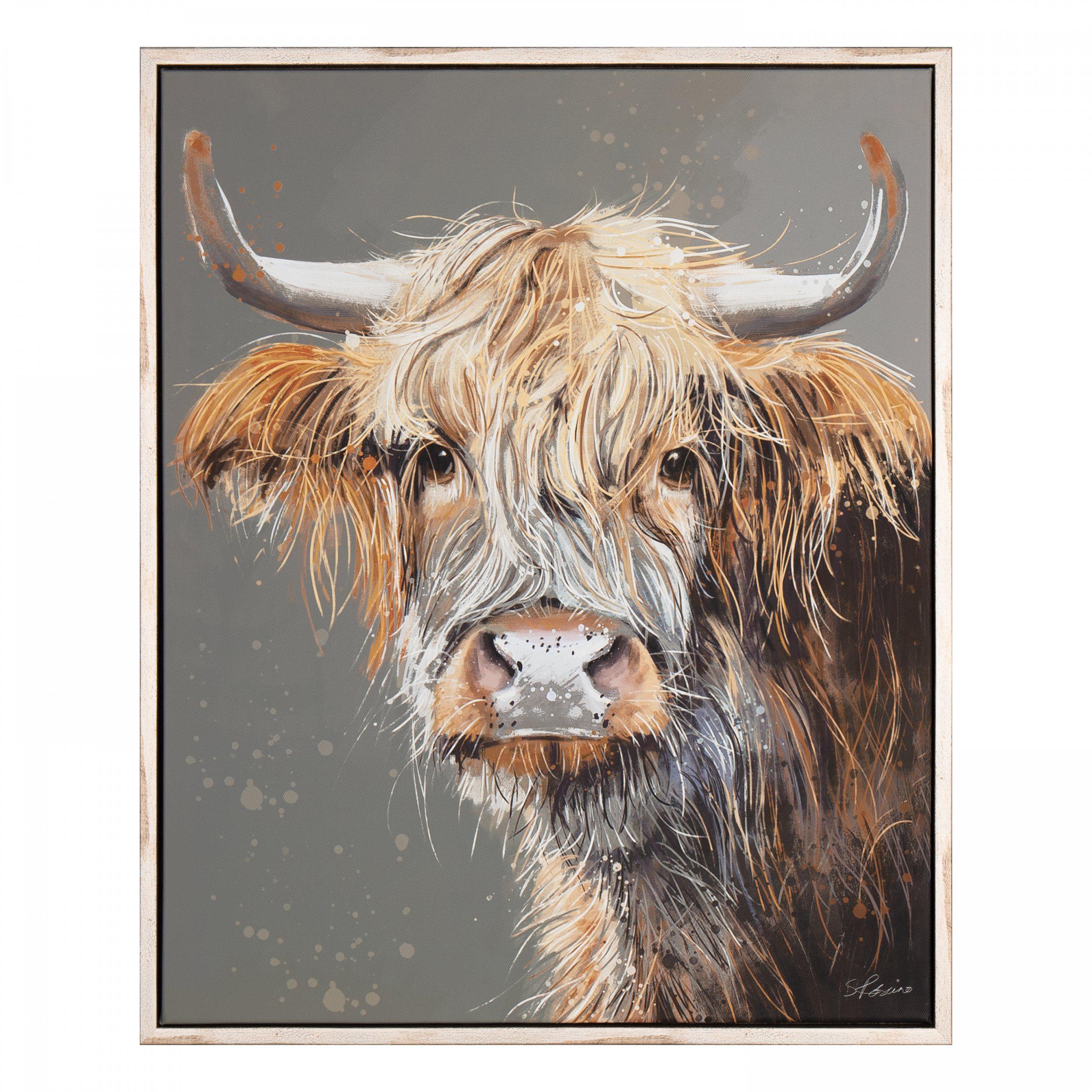 Obraz w ramie „Brodie Small” – brązowy / szary, 46 × 3 × 56 cm