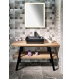 TWIGA konsola pod umywalkę 110x72x50 cm, czarny mat/old wood