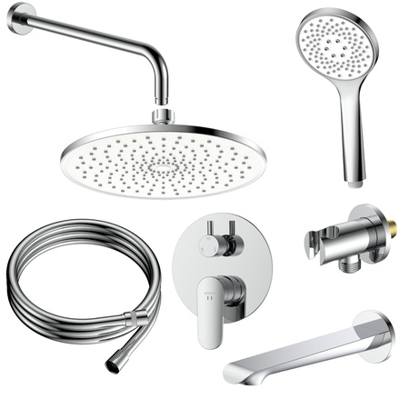 Zestaw prysznicowy podtynkowy  trzyfunkcyjny