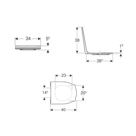GEBERIT BAMBINI deska sedesowa, kolor biały