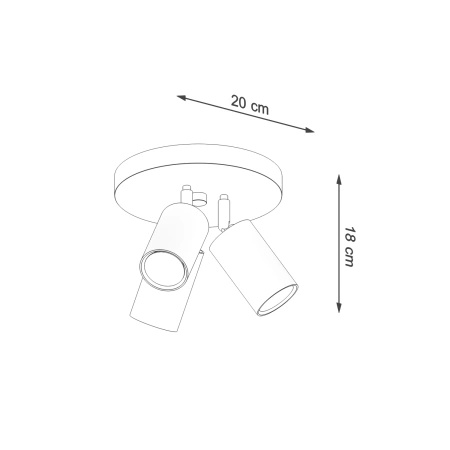 Plafon RING 3P ultramaryna
