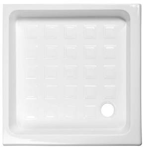 RETRO brodzik prysznicowy ceramiczny, kwadrat 90x90x20cm, biały