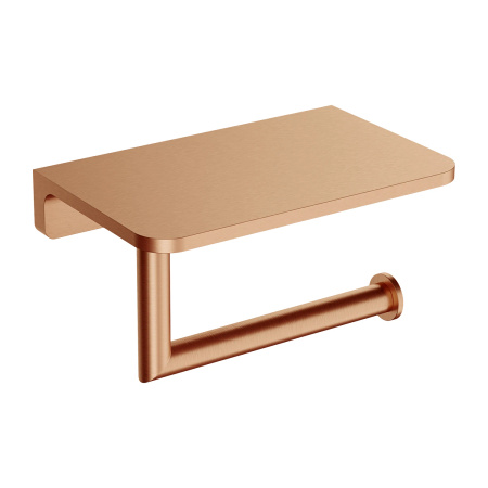 MODERN PROJECT uchwyt na papier toaletowy z półką, miedź szczotkowana