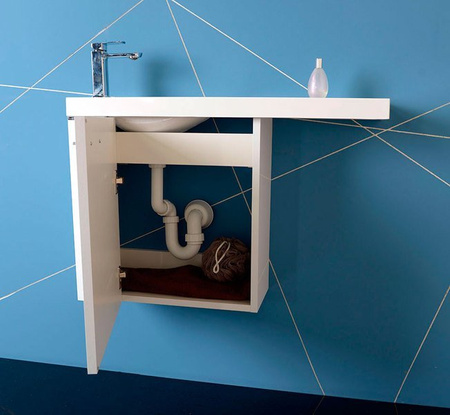 LATUS VI szafka umywalkowa 50x50x22 cm, lewa, biała