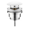 Odpływ umywalkowy 5/4", klik-klak, korek ceramiczny, 10-55mm, biały