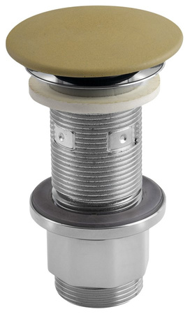 Korek umywalkowy 5/4'', klik-klak, betonowy grzybek, 10-80mm, żółty mat