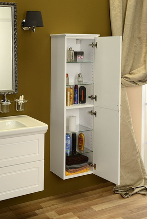 VIOLETA szafka wysoka 35x140x30cm, prawa, biała