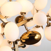 Lampa wisząca VALENTINA 150 cm - biało złota nowoczesny żyrandol