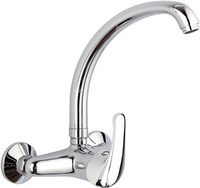 KASIOPEA bateria ścienna z wysoką wylewką, chrom