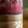 Starry Glass Candle Jar Red 85x85x130mm
