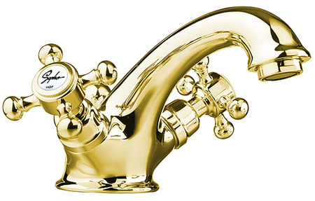 ANTEA bateria umywalkowa z odpływem, złoto