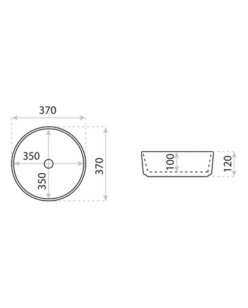 Umywalka nablatowa Merida Light Khaki