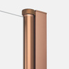 Kabina prysznicowa NEW SOLEO COPPER BRUSHED 2D prostokątna U 90x120x195 szkło czyste 6mm Active Shield 2.0 - z el. stałym
