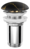 Odpływ umywalkowy 5/4”, click-clack, korek ceramiczny, 10-50mm, portoro marmur