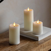 LED 1 Wick Candle Ivory 3pk70x70x150mm