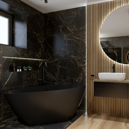 Wanna wolnostojąca Pietra 1500 Black Mat