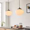 Camberley 1 Pendant Light Bright Bickel Opal Glass