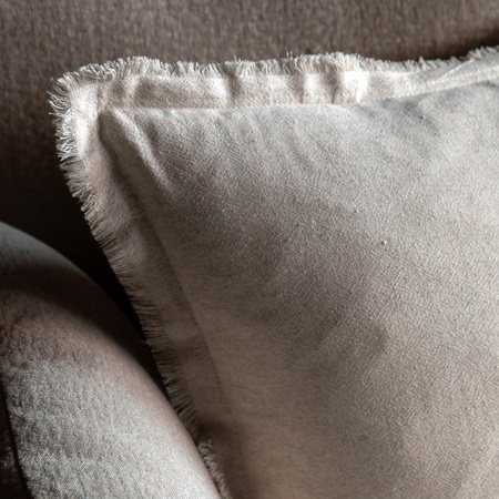 Linen Look Cushion Cream 2pk 450x450mm