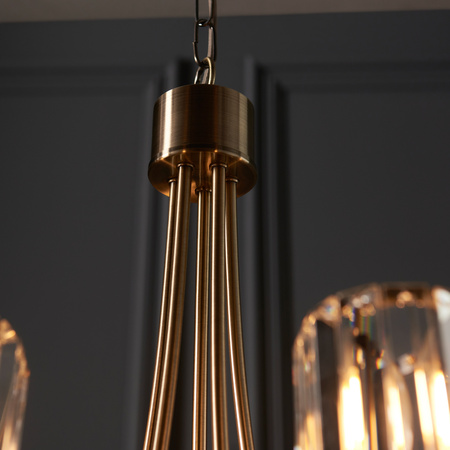 Berenice 5 Pendant Light Antique Brass