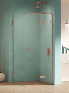 Kabina prysznicowa EVENTA COPPER SHINE 1D prostokątna L 90x120x200 szkło czyste 8mm Active Shield 2.0