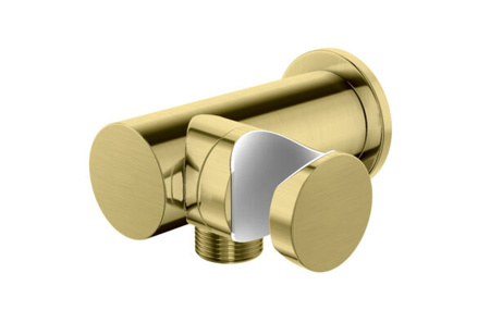 Axel Brushed Gold uchwyt słuchawkowy z przyłączem wody