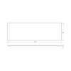 Blat Rockstone 150,7x1,2x48,8cm, biały mat