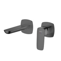 Bateria umywalkowa podtynkowa, gun metal