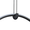 Lampa wisząca COCO 1, 40 cm - LED, czarny minimalistyczny ring