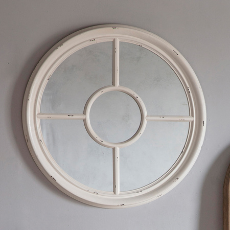 Okrągłe lustro Somerford, białe, 700 x 700 mm