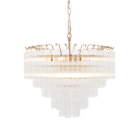Toulouse 12 Pendant Light Clear Ribbed Glass