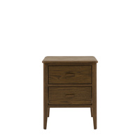 Camden 2 Drawer Bedside Walnut 450x400x550mm