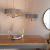 Highclere 6 Pendant Lght Nckel & Chrcoal 300-780mm