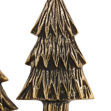 Xmas Tree Tealight Holder Gold 235x70x185mm