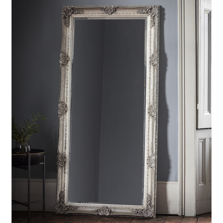 Lustro Abbey Leaner, srebrne, 1650 x 795 mm
