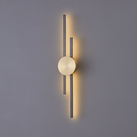 Lampa ścienna CENTRO 64 cm - LED, czarno mosiężny